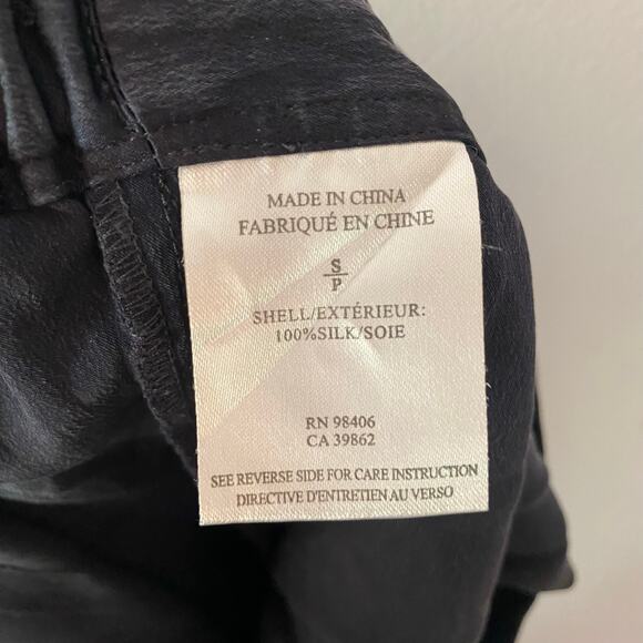 theory Navy Blue 100% Silk Trouser Pants Lightweight Minimalist Women size Small - Picture 10 of 10